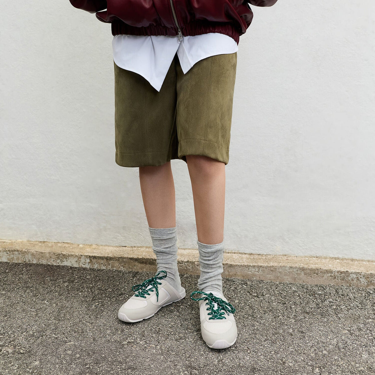 CHARLES & KEITH Essential | Mesh Lace-Up Sneaker Mules - White