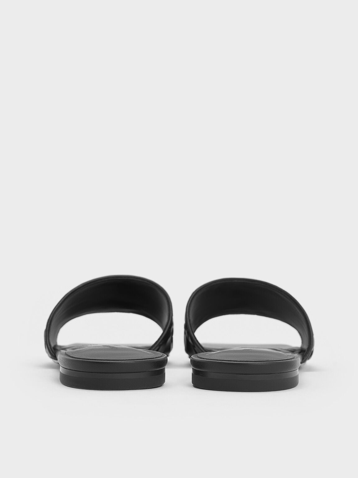 CHARLES & KEITH Premium | Ivette Woven Slide Sandals - Black