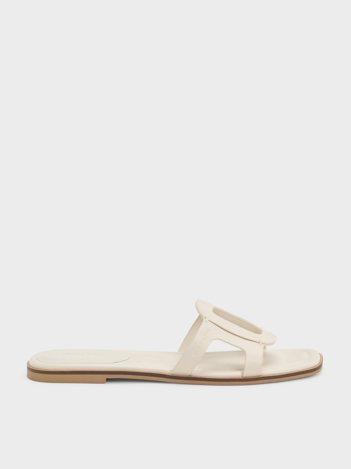 CHARLES & KEITH Sale | Easley Cut-Out Slide Sandals - Chalk