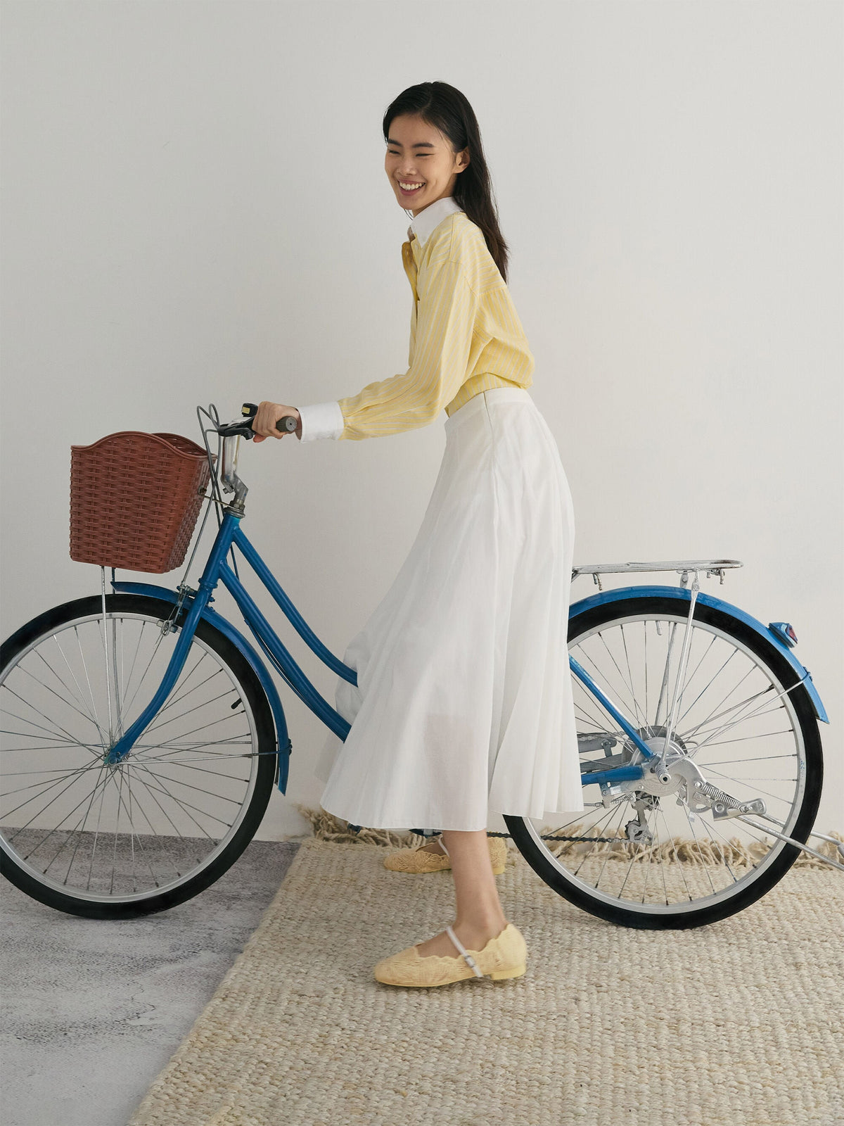 CHARLES & KEITH Essential | Meja Floral Mary Jane Flats - Yellow