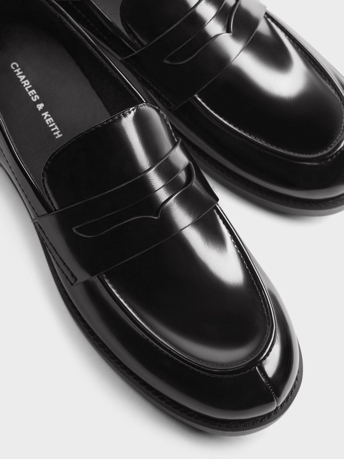 CHARLES & KEITH Classic | Arven Penny Loafers - Black Box
