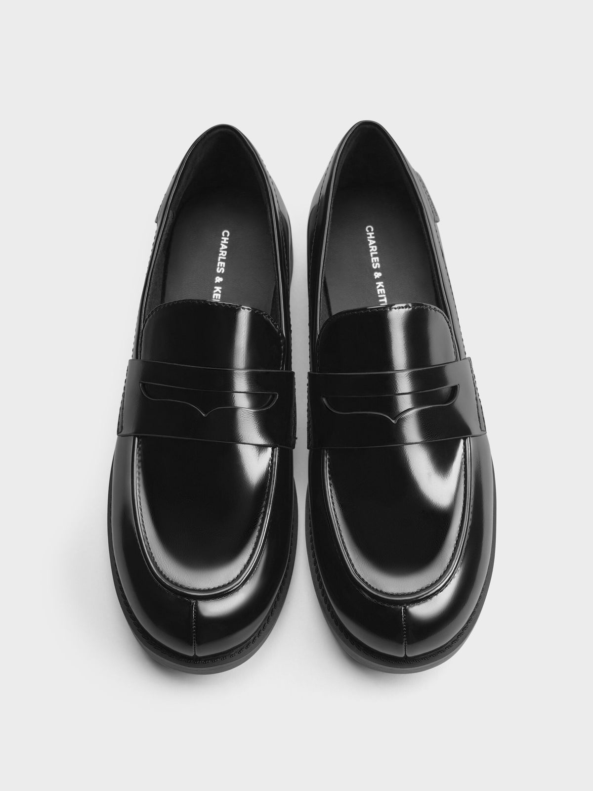 CHARLES & KEITH Classic | Arven Penny Loafers - Black Box