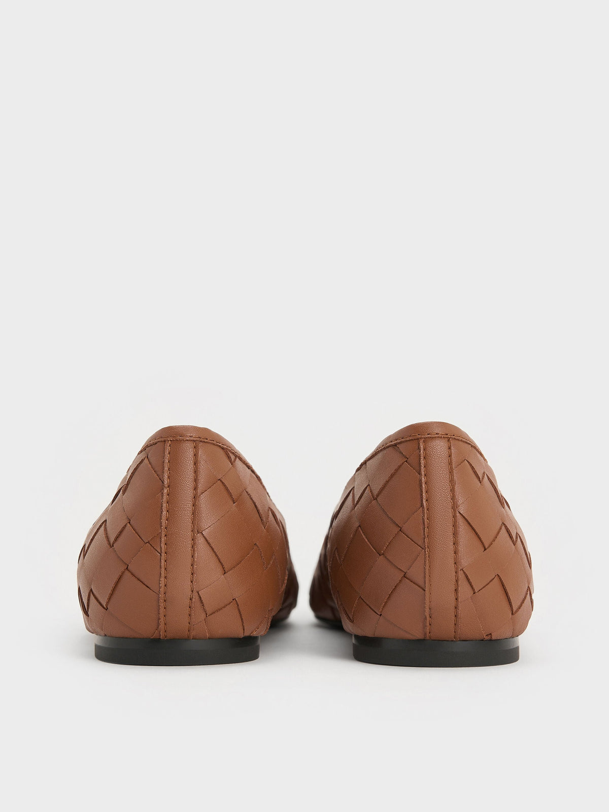 CHARLES & KEITH Everyday | Ivette Woven Bow Ballet Flats - Brown