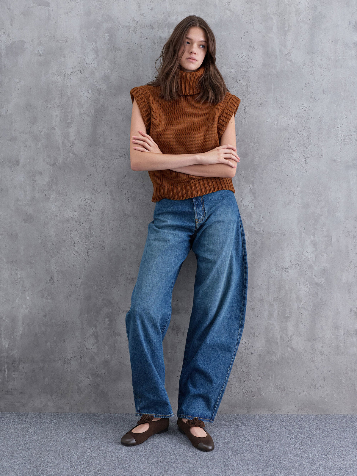 CHARLES & KEITH Hot Sale | Suede & Leather Mary Janes - Dark Brown Textured
