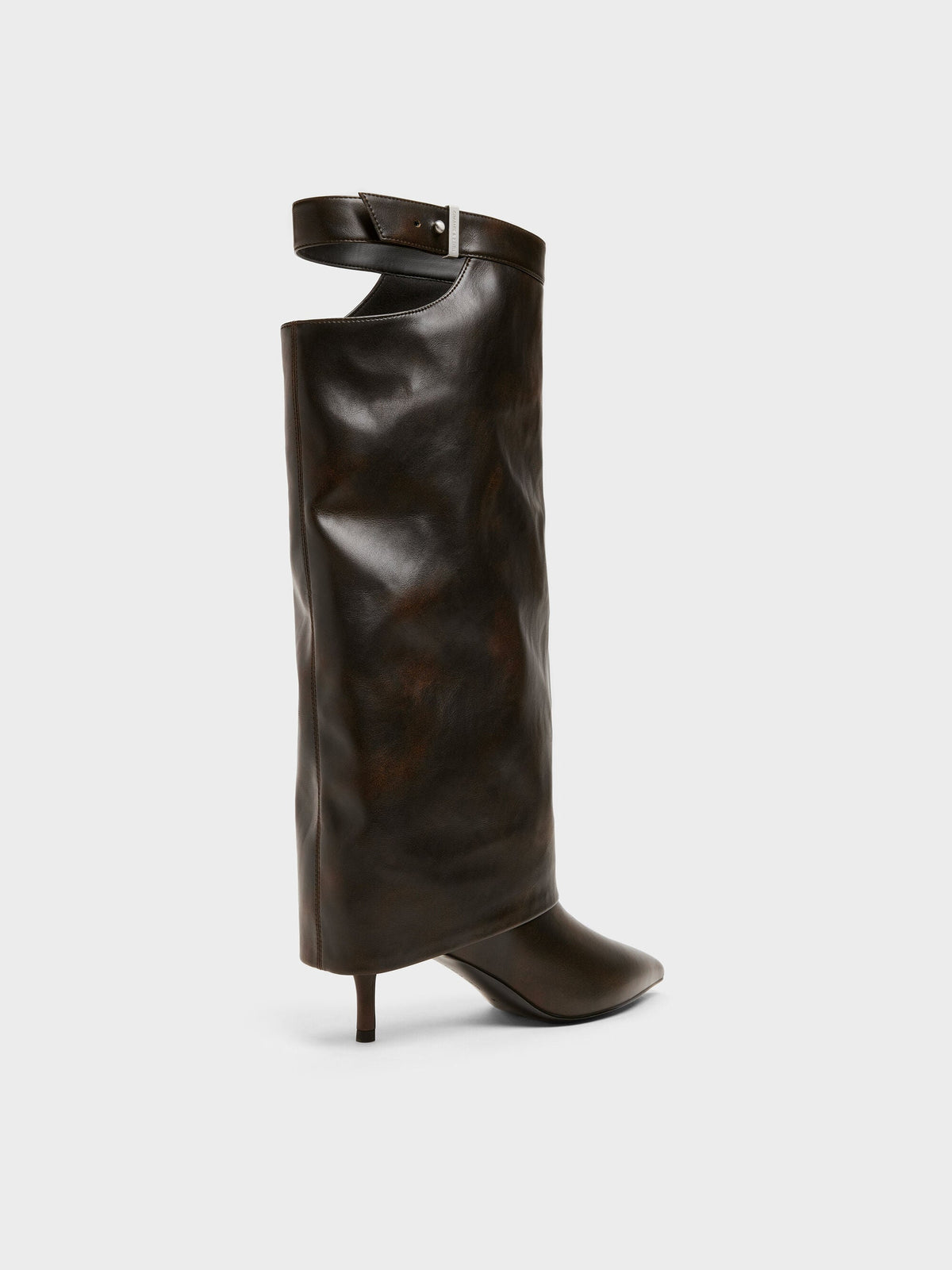CHARLES & KEITH Trending | Cut-Out Stiletto Knee-High Boots - Brown