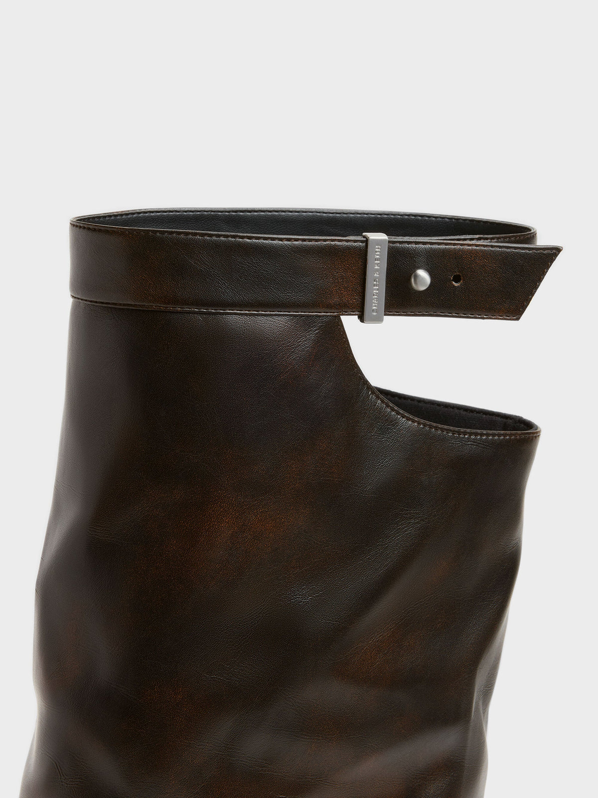 CHARLES & KEITH Trending | Cut-Out Stiletto Knee-High Boots - Brown