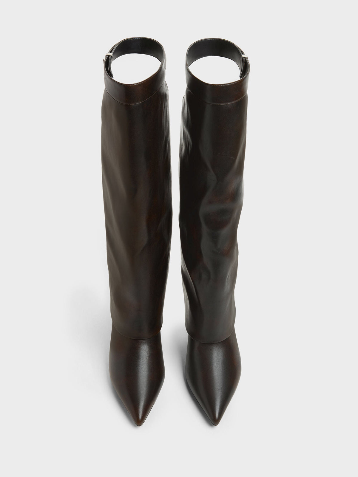 CHARLES & KEITH Trending | Cut-Out Stiletto Knee-High Boots - Brown