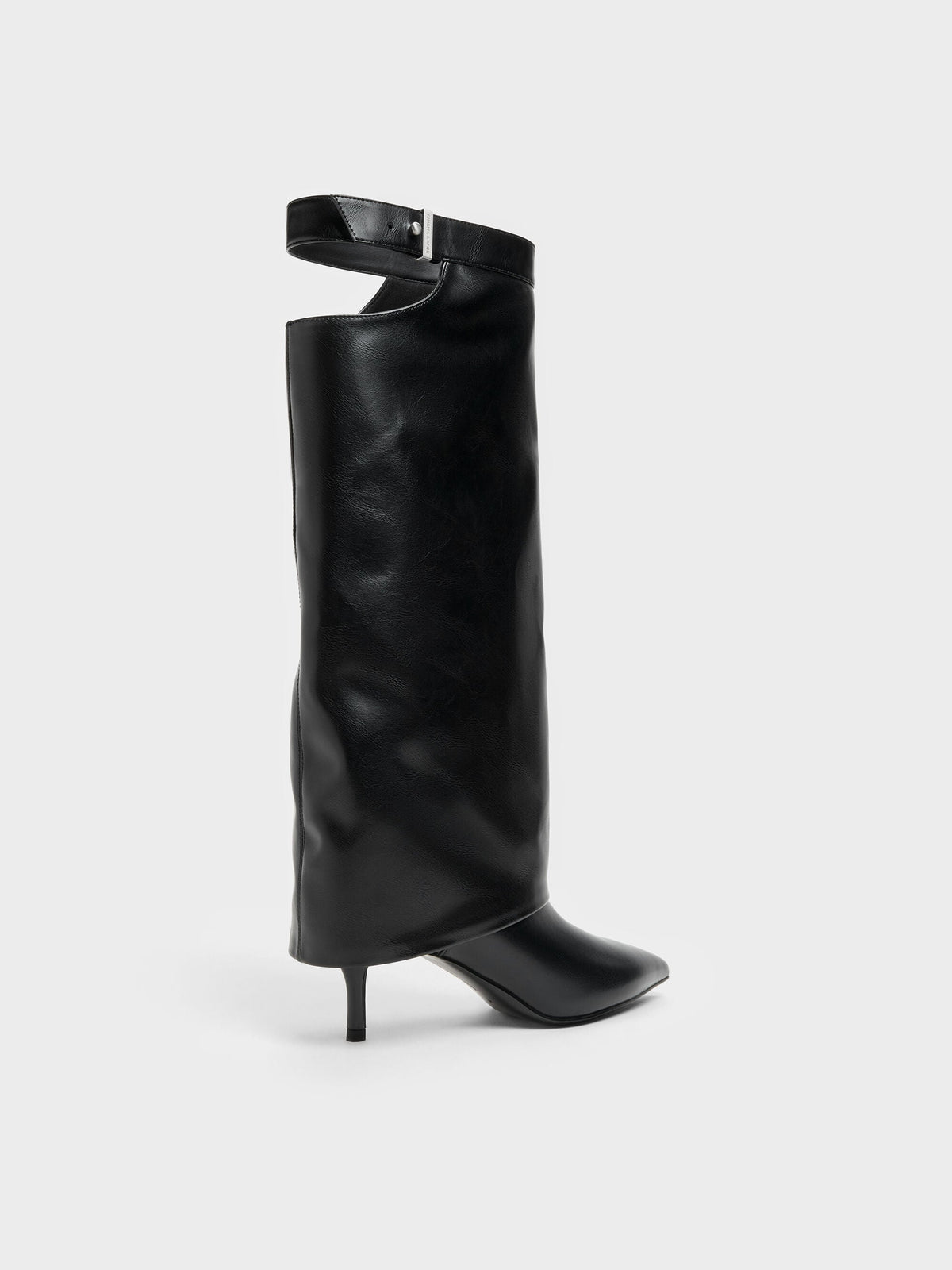 CHARLES & KEITH Trending | Cut-Out Stiletto Knee-High Boots - Black