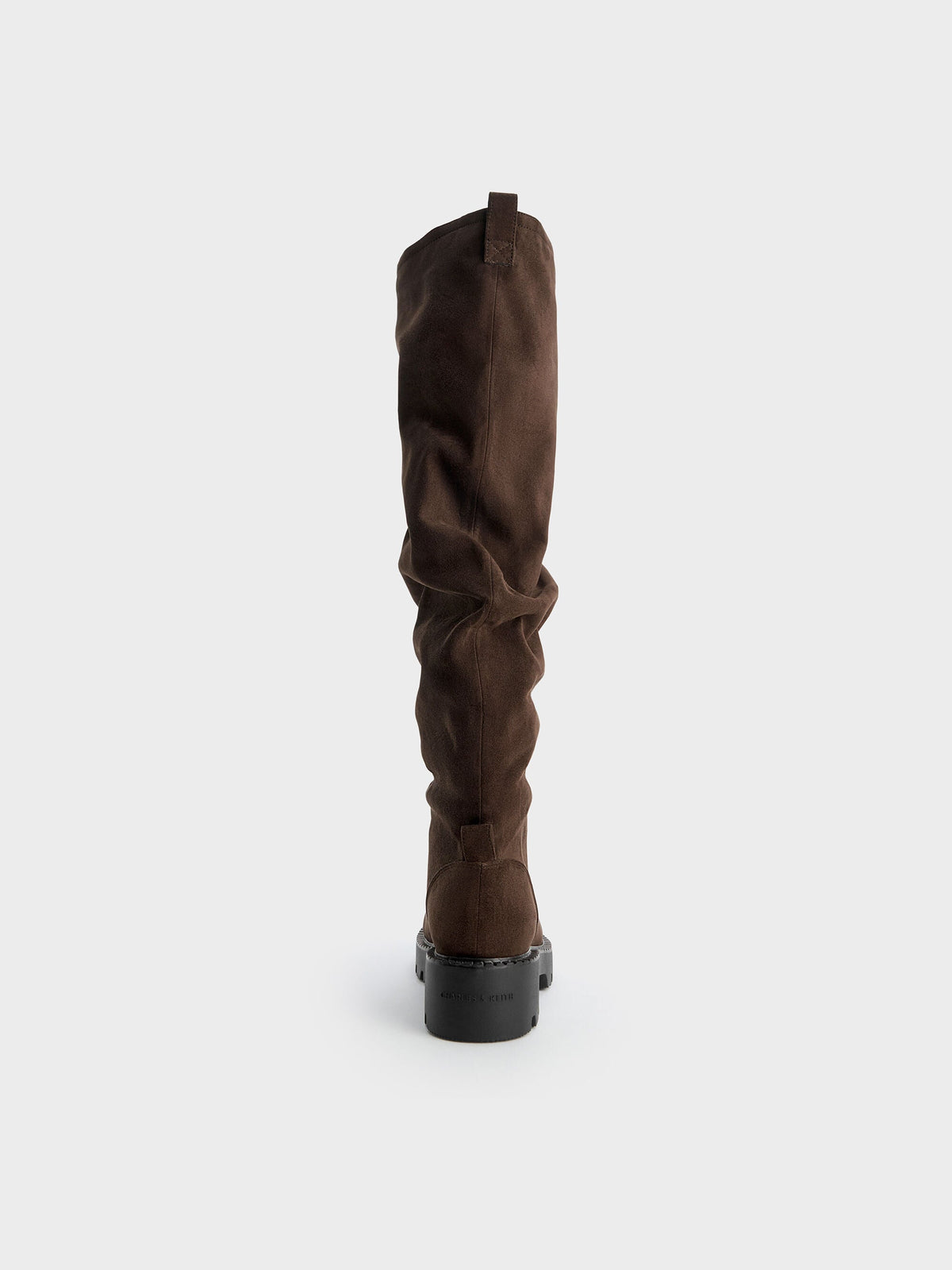 CHARLES & KEITH Discount | Camilla Faux Suede Thigh-High Boots - Dark Brown Textured
