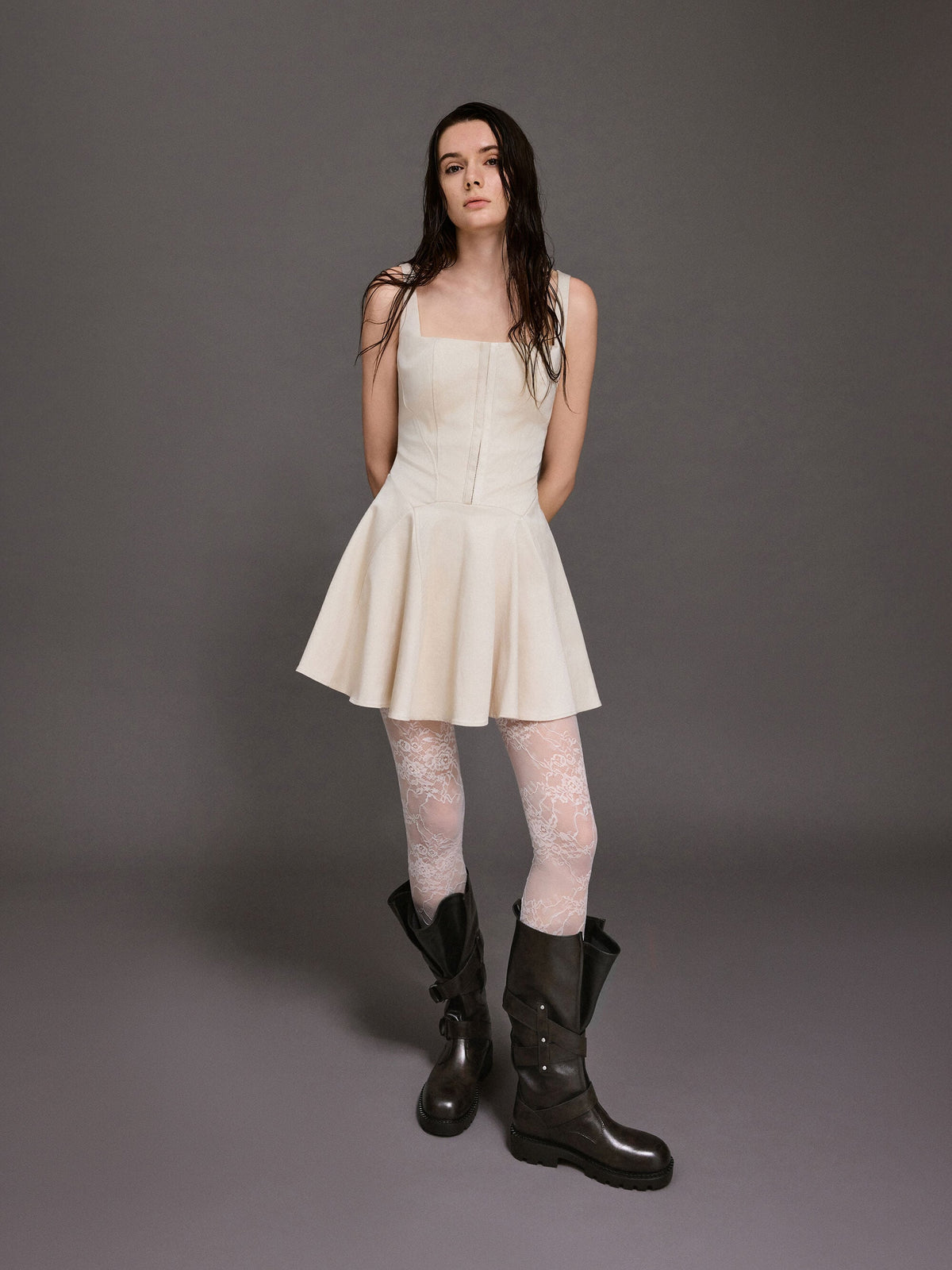 CHARLES & KEITH Discount | Double-Strap Knee-High Boots - Dark Brown