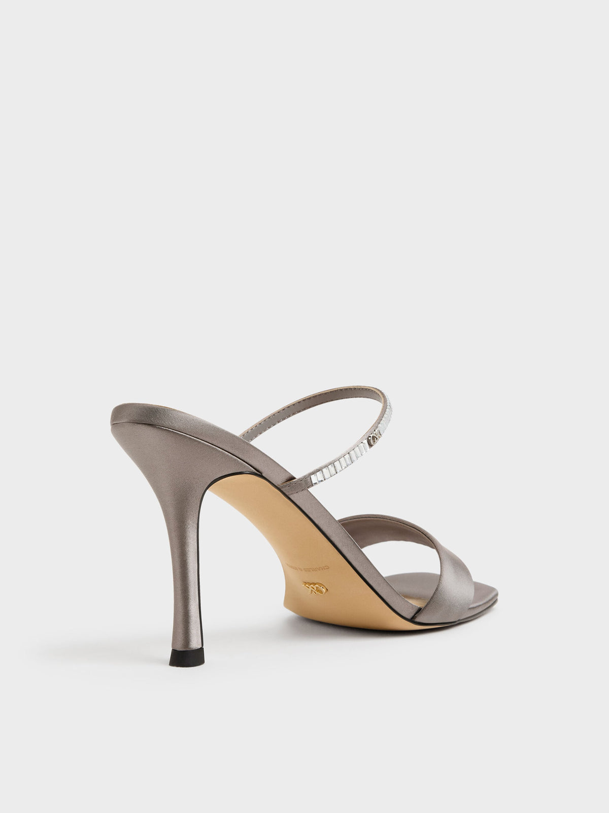 CHARLES & KEITH Best Price | Gem Heeled Mules - Pewter