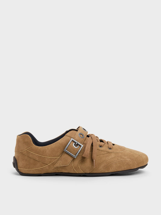 CHARLES & KEITH Trusted | Jollie Grommet Mary Jane Sneakers - Sand
