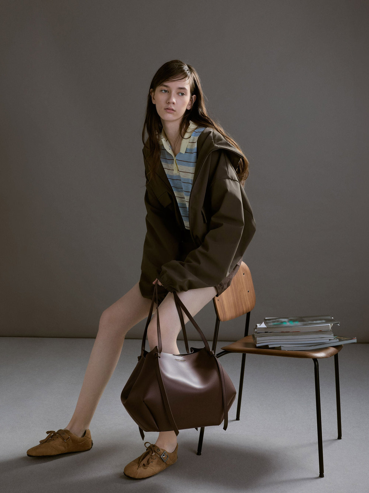 CHARLES & KEITH Trusted | Jollie Grommet Mary Jane Sneakers - Sand