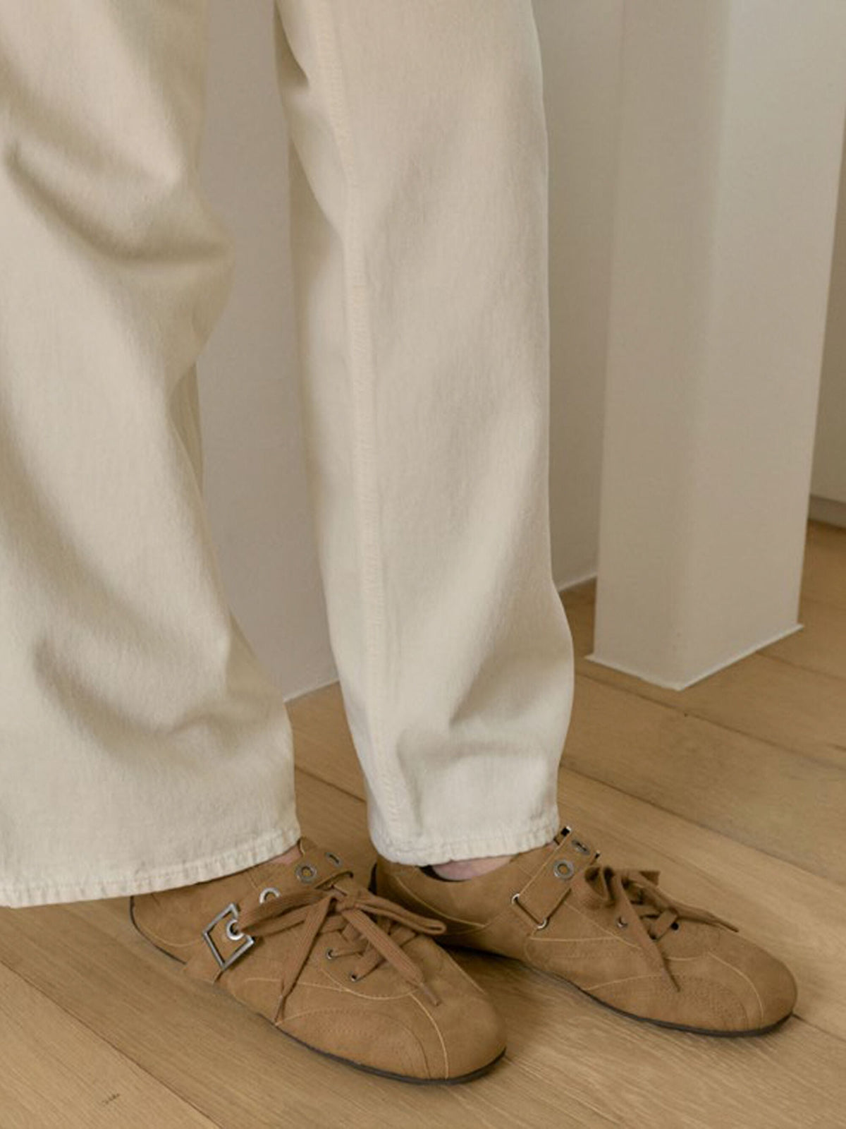 CHARLES & KEITH Trusted | Jollie Grommet Mary Jane Sneakers - Sand