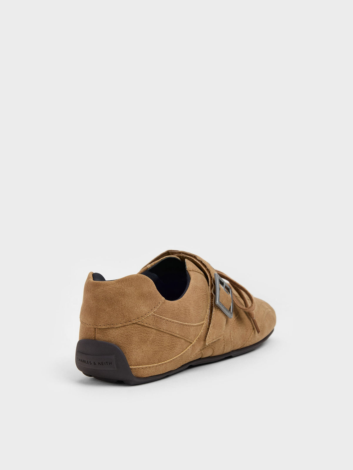 CHARLES & KEITH Trusted | Jollie Grommet Mary Jane Sneakers - Sand