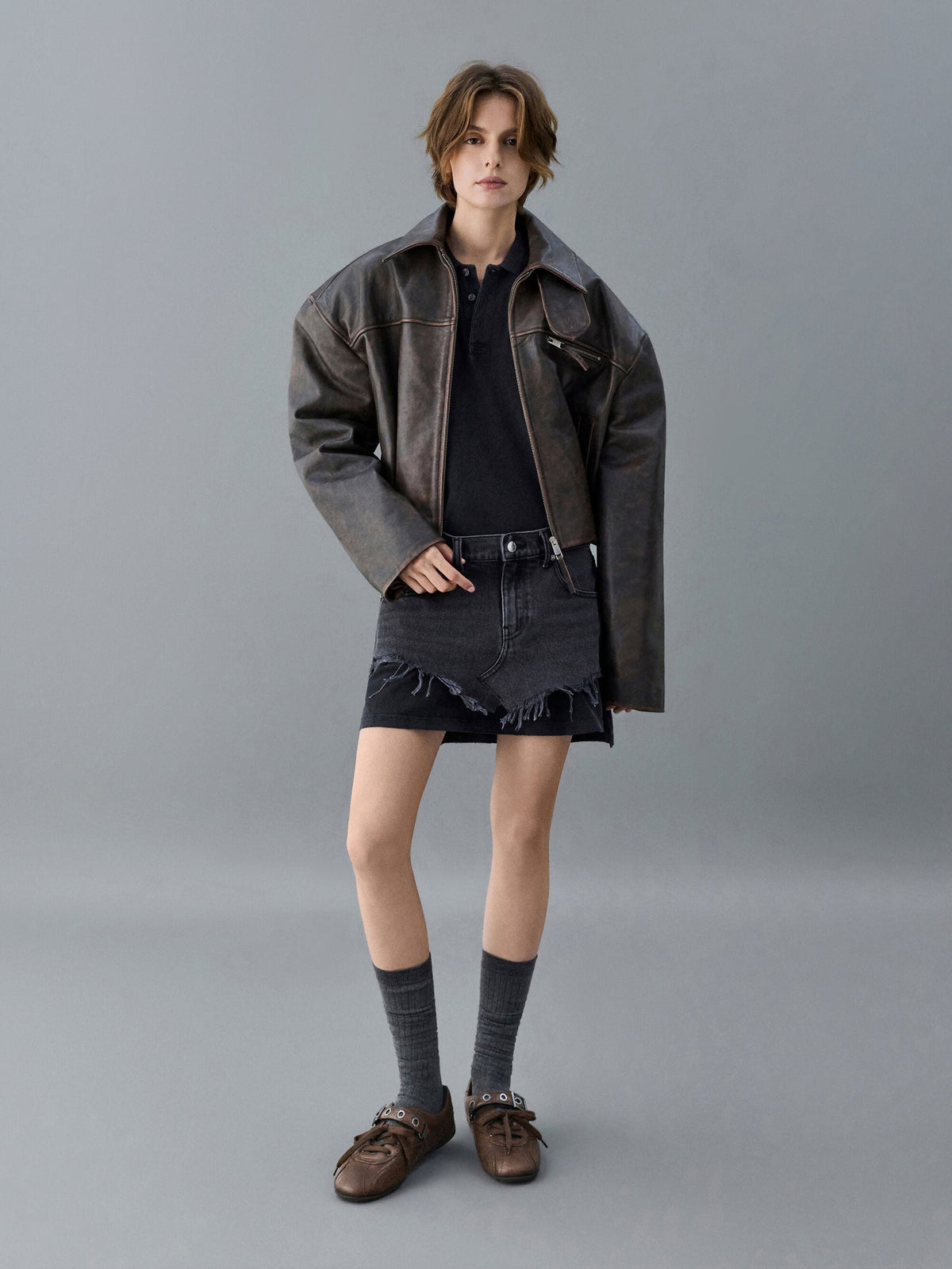 CHARLES & KEITH Quality | Jollie Grommet Mary Jane Sneakers - Dark Brown