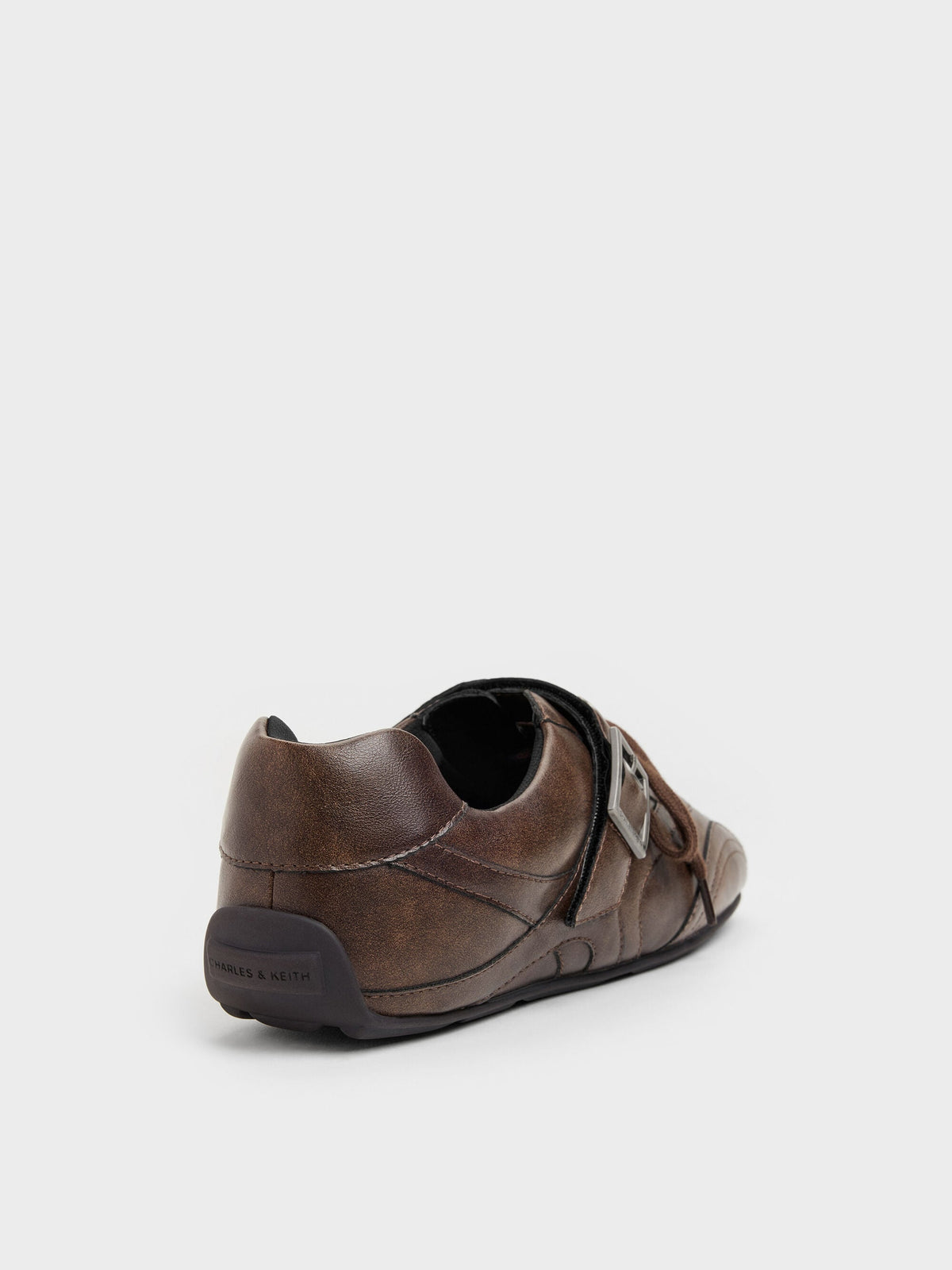 CHARLES & KEITH Quality | Jollie Grommet Mary Jane Sneakers - Dark Brown