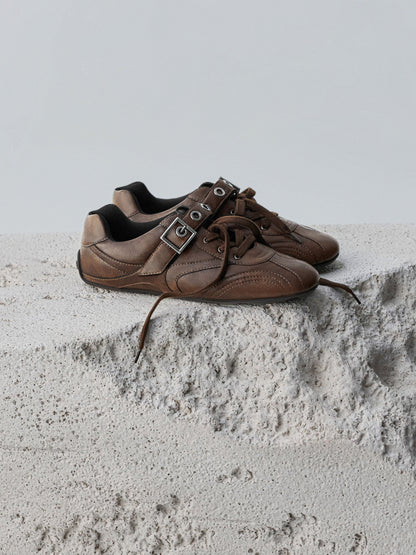 CHARLES & KEITH Quality | Jollie Grommet Mary Jane Sneakers - Dark Brown