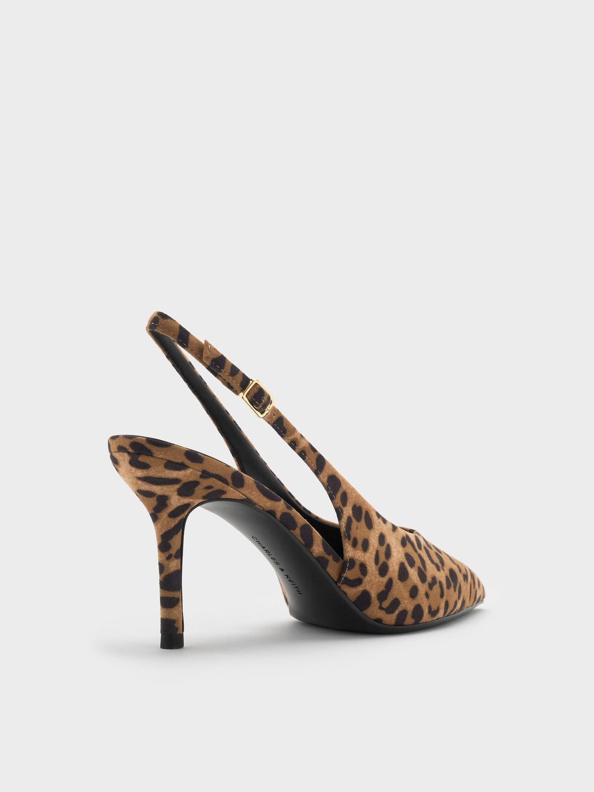 CHARLES & KEITH Quality | Emelia Leopard-Print Slingback Pumps - Animal Print Natural