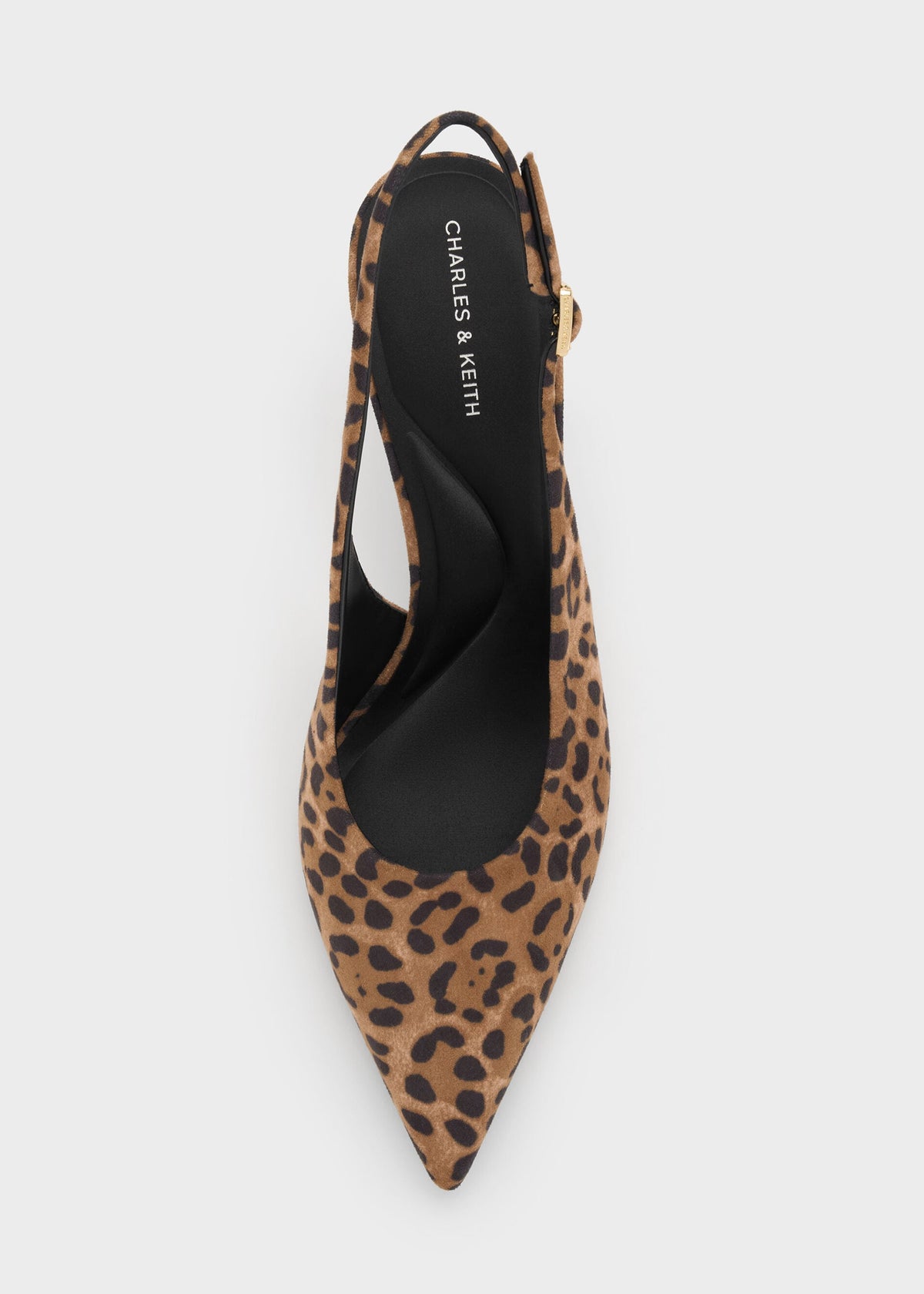 CHARLES & KEITH Quality | Emelia Leopard-Print Slingback Pumps - Animal Print Natural