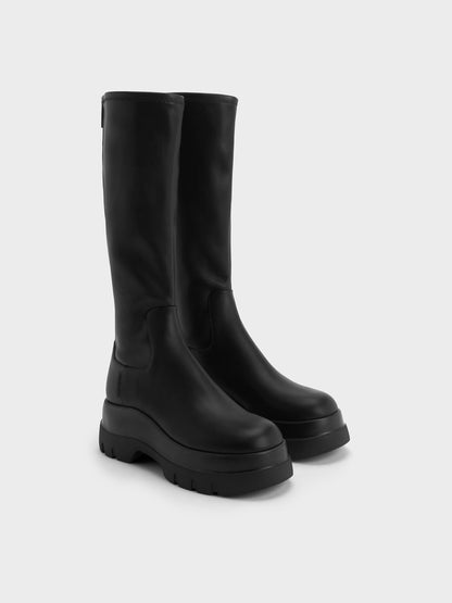 CHARLES & KEITH Value | Leoi Chunky Knee-High Boots - Black