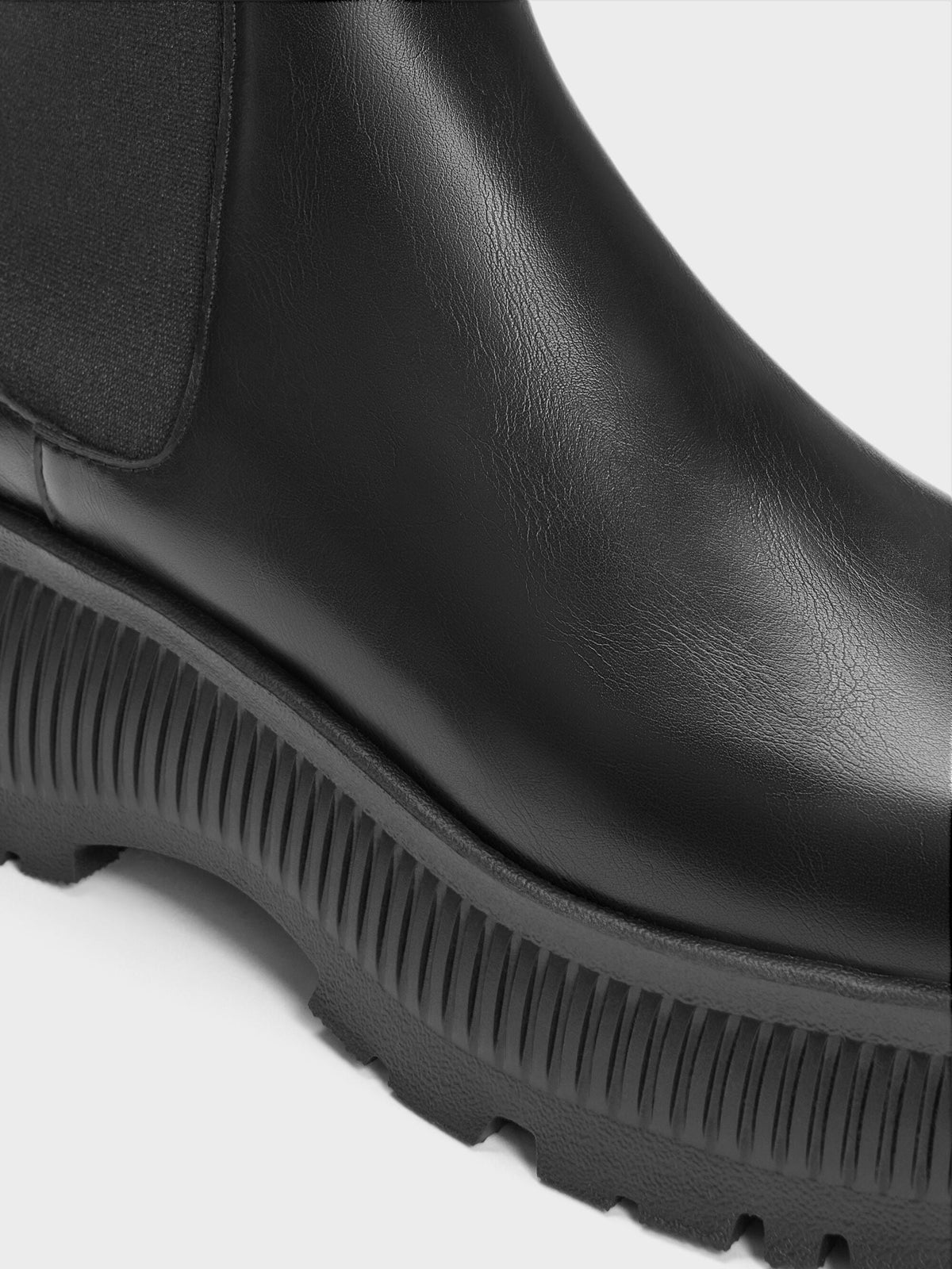 CHARLES & KEITH Deals | Darra Ridged-Sole Ankle Boots - Black