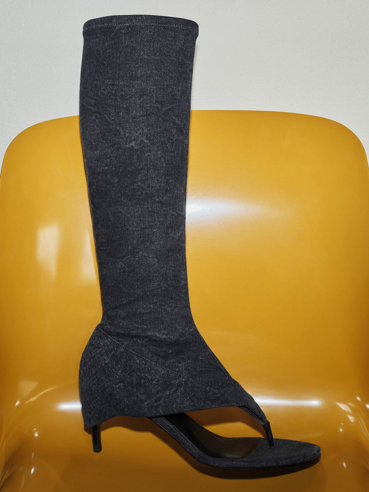 CHARLES & KEITH Trending | Aether Denim Thong Boots - Dark Blue