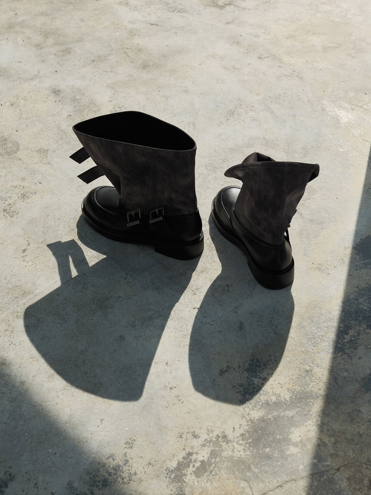 CHARLES & KEITH Special Offer | Aether Buckled Calf Boots - Dark Grey