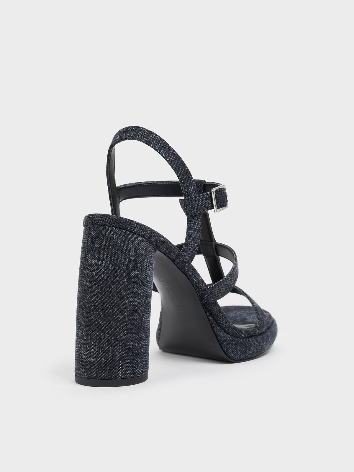CHARLES & KEITH Quality | Aether Denim Platform Sandals - Dark Blue