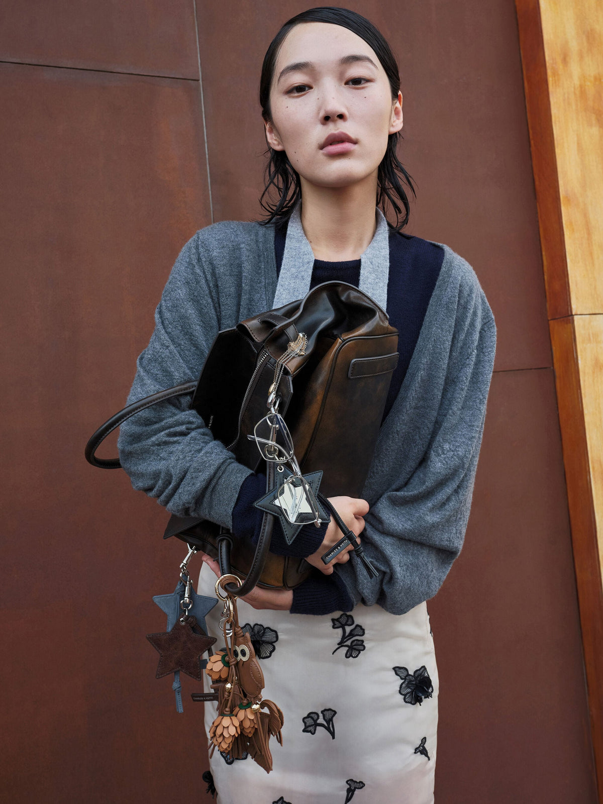 CHARLES & KEITH Latest | Large Ginevra Tote Bag - Brown