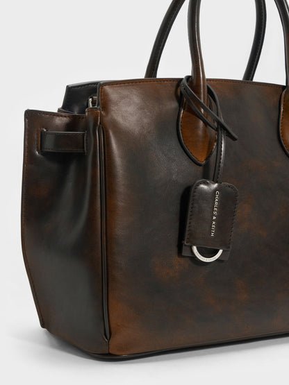 CHARLES & KEITH Latest | Large Ginevra Tote Bag - Brown