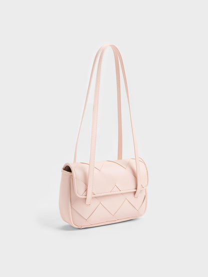 CHARLES & KEITH Latest | Maribel Woven Shoulder Bag - Soft Pink