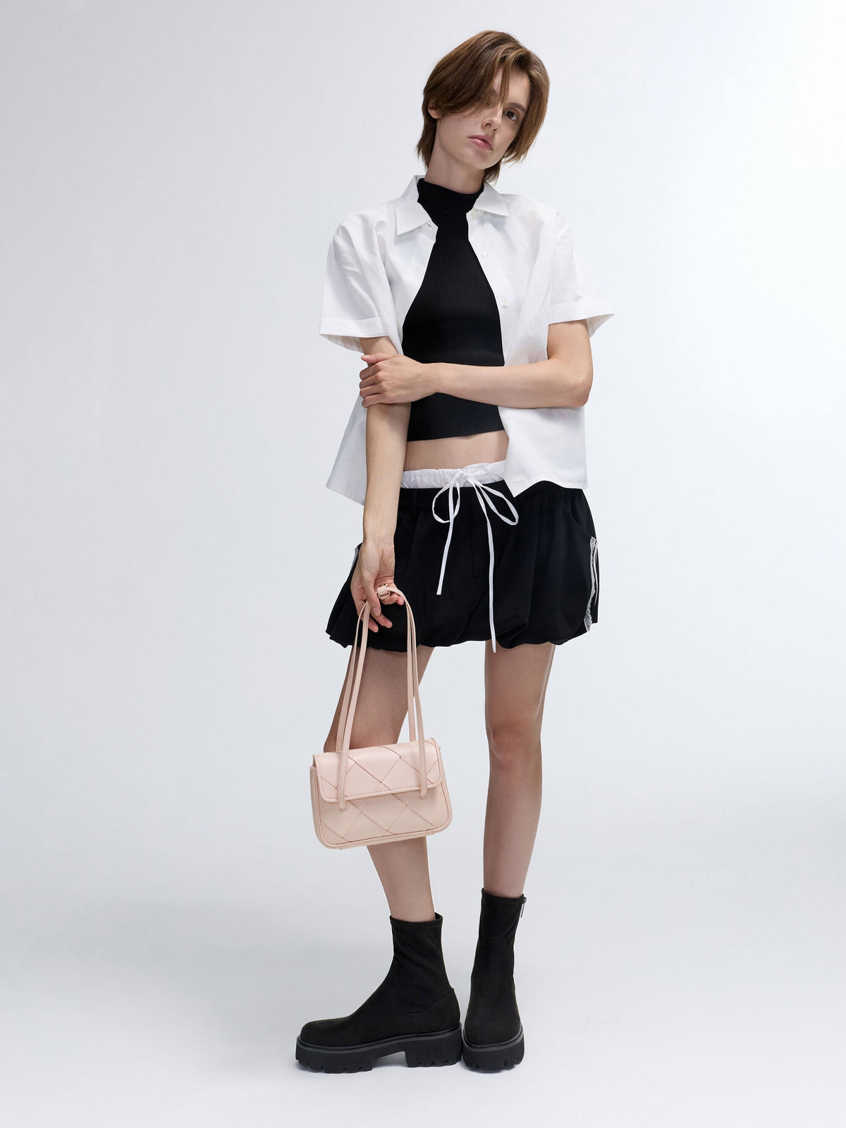 CHARLES & KEITH Latest | Maribel Woven Shoulder Bag - Soft Pink