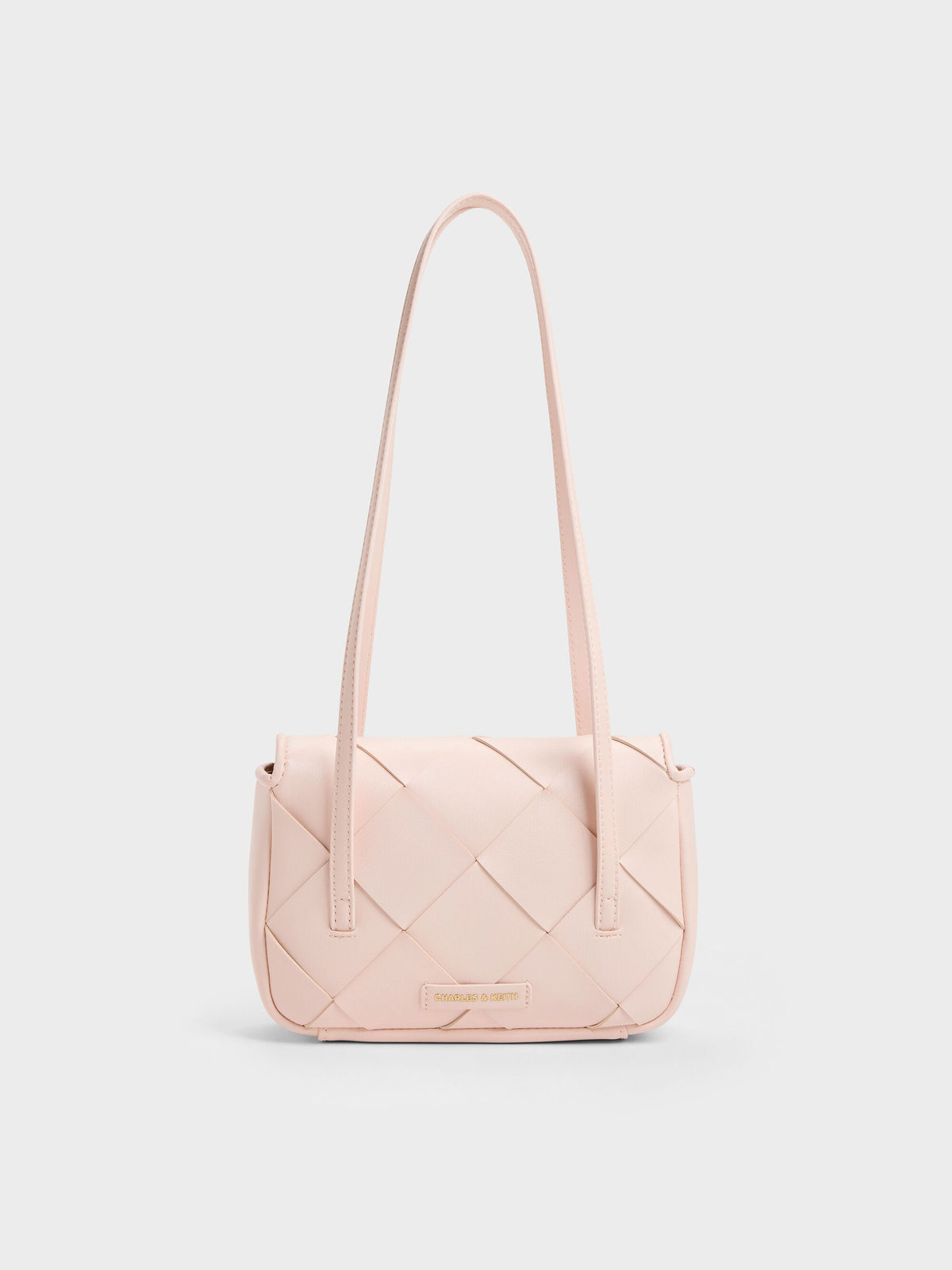 CHARLES & KEITH Latest | Maribel Woven Shoulder Bag - Soft Pink