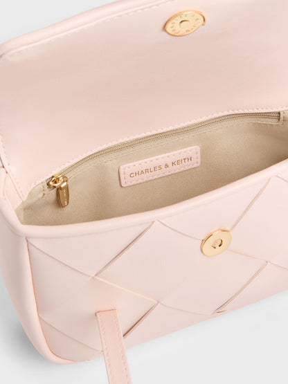 CHARLES & KEITH Latest | Maribel Woven Shoulder Bag - Soft Pink