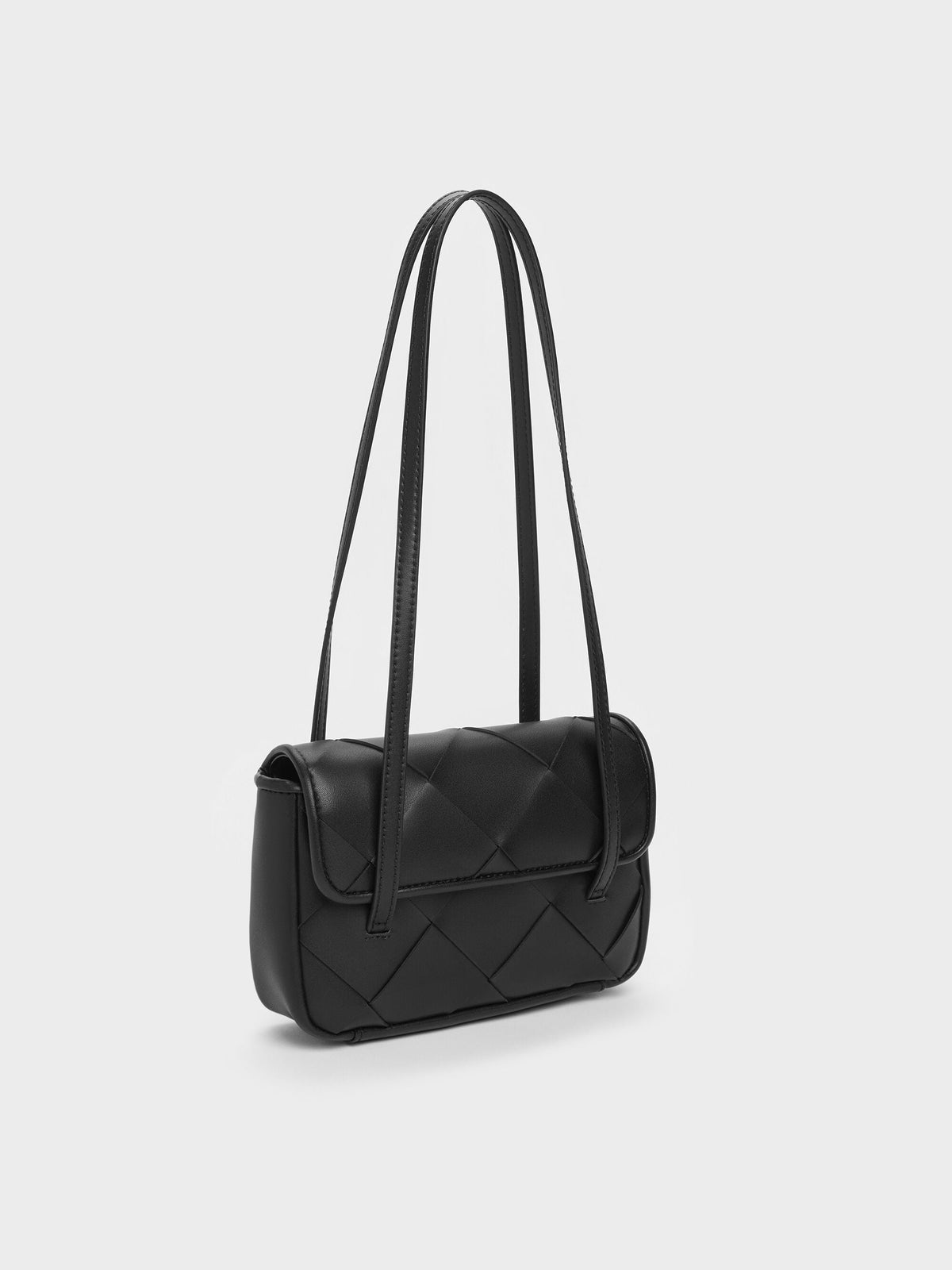 CHARLES & KEITH Latest | Maribel Woven Shoulder Bag - Black