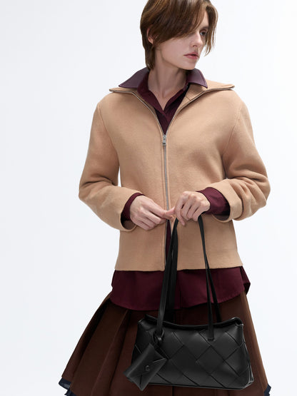 CHARLES & KEITH Featured | Maribel Woven Trapeze Shoulder Bag - Black