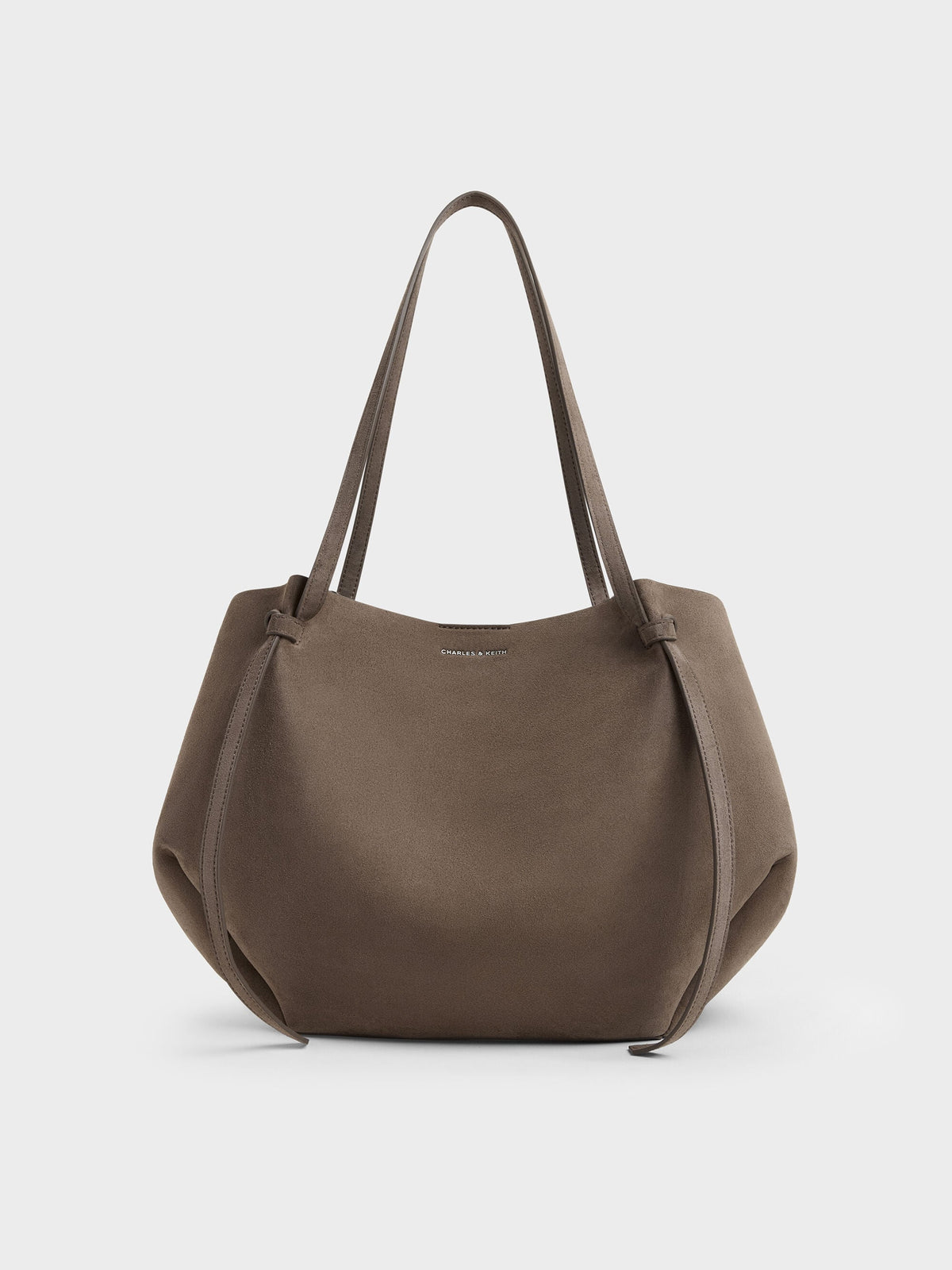 CHARLES & KEITH Value | XL Calla Tote Bag - Stone Grey