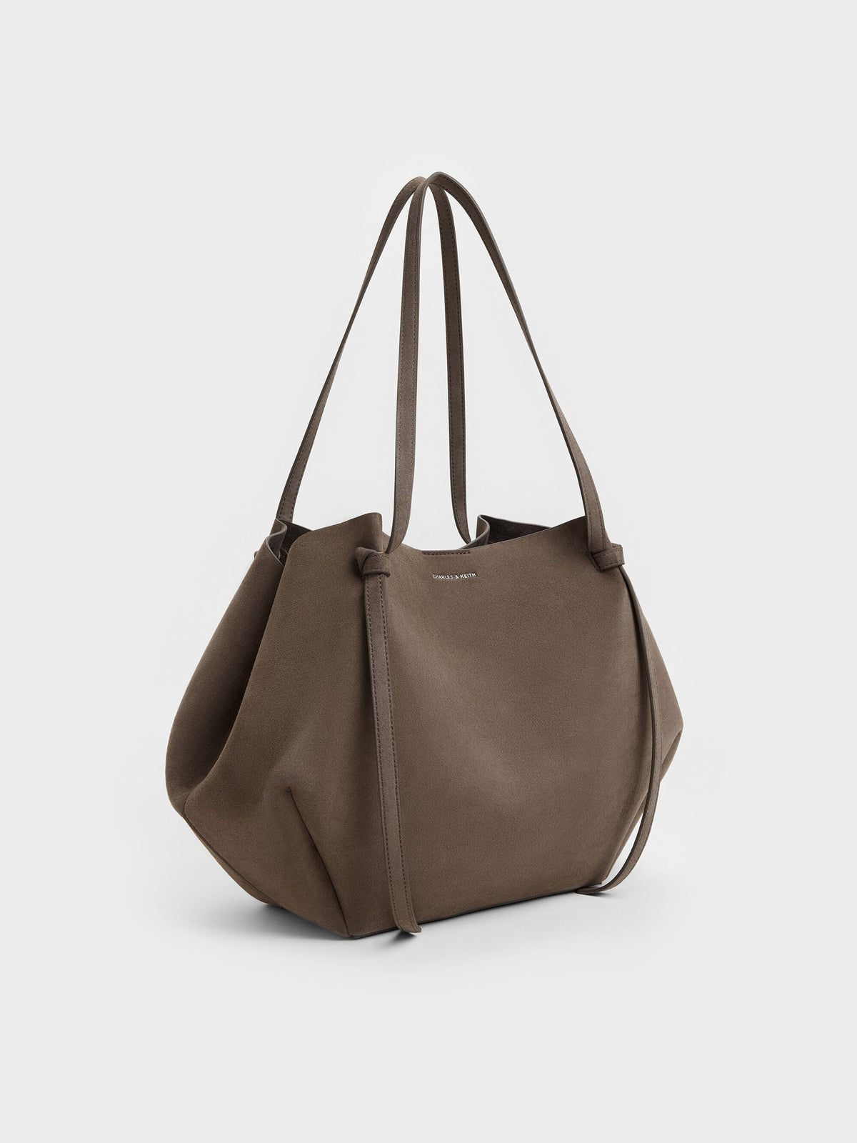 CHARLES & KEITH Value | XL Calla Tote Bag - Stone Grey