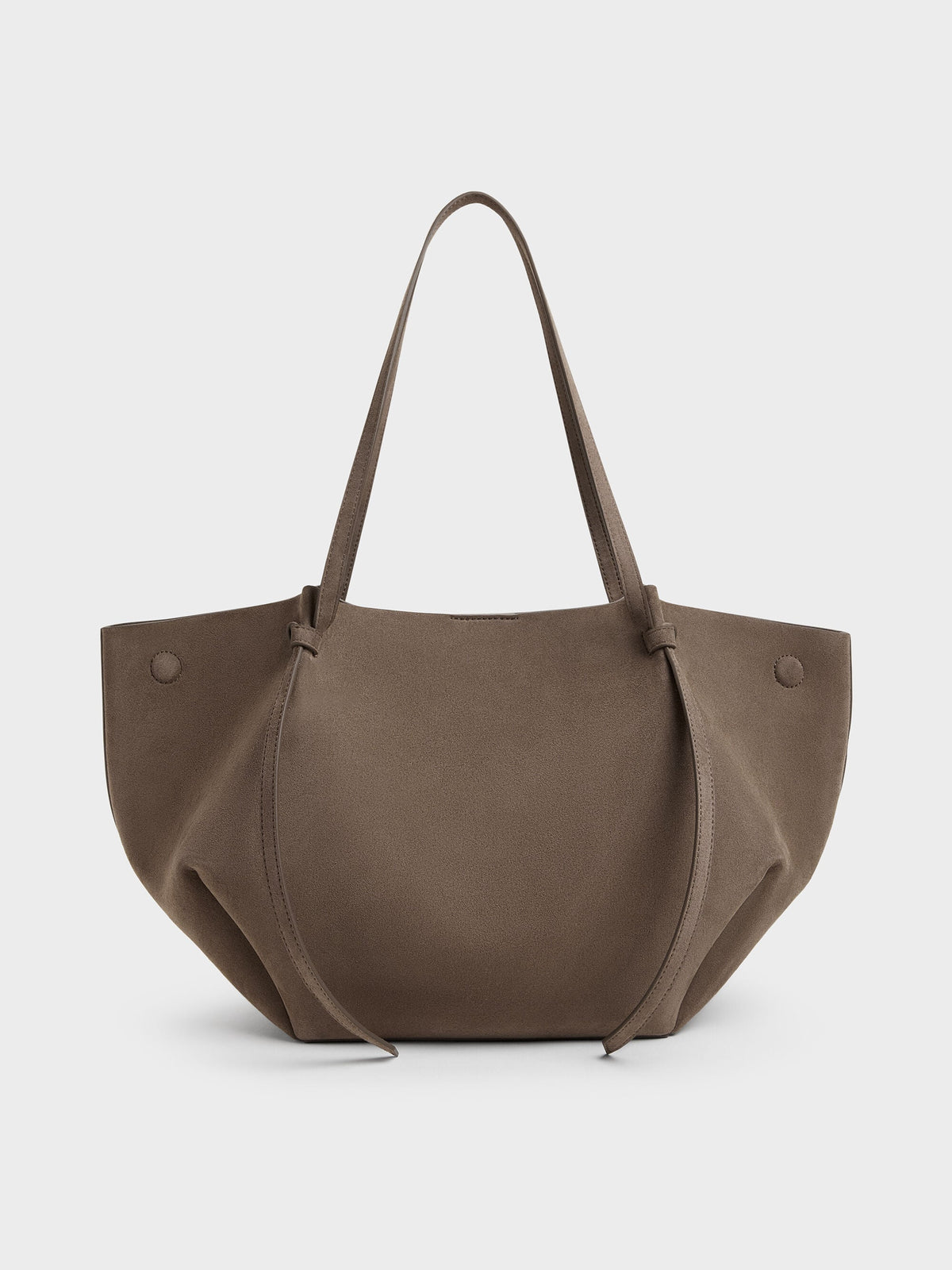 CHARLES & KEITH Value | XL Calla Tote Bag - Stone Grey
