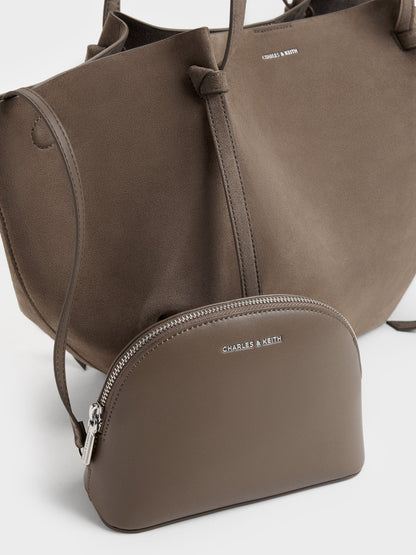 CHARLES & KEITH Value | XL Calla Tote Bag - Stone Grey