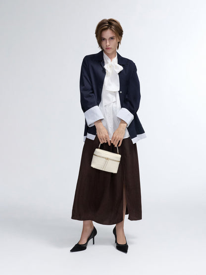 CHARLES & KEITH Great Value | Pansy Croc-Effect Vanity Bag - Cream