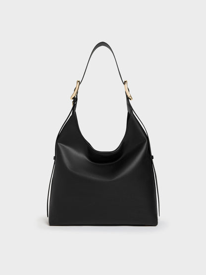CHARLES & KEITH Best Seller | Aislin Hobo Bag - Black