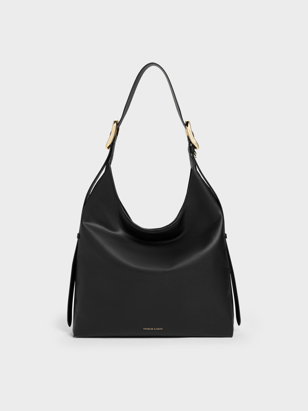 CHARLES & KEITH Best Seller | Aislin Hobo Bag - Black