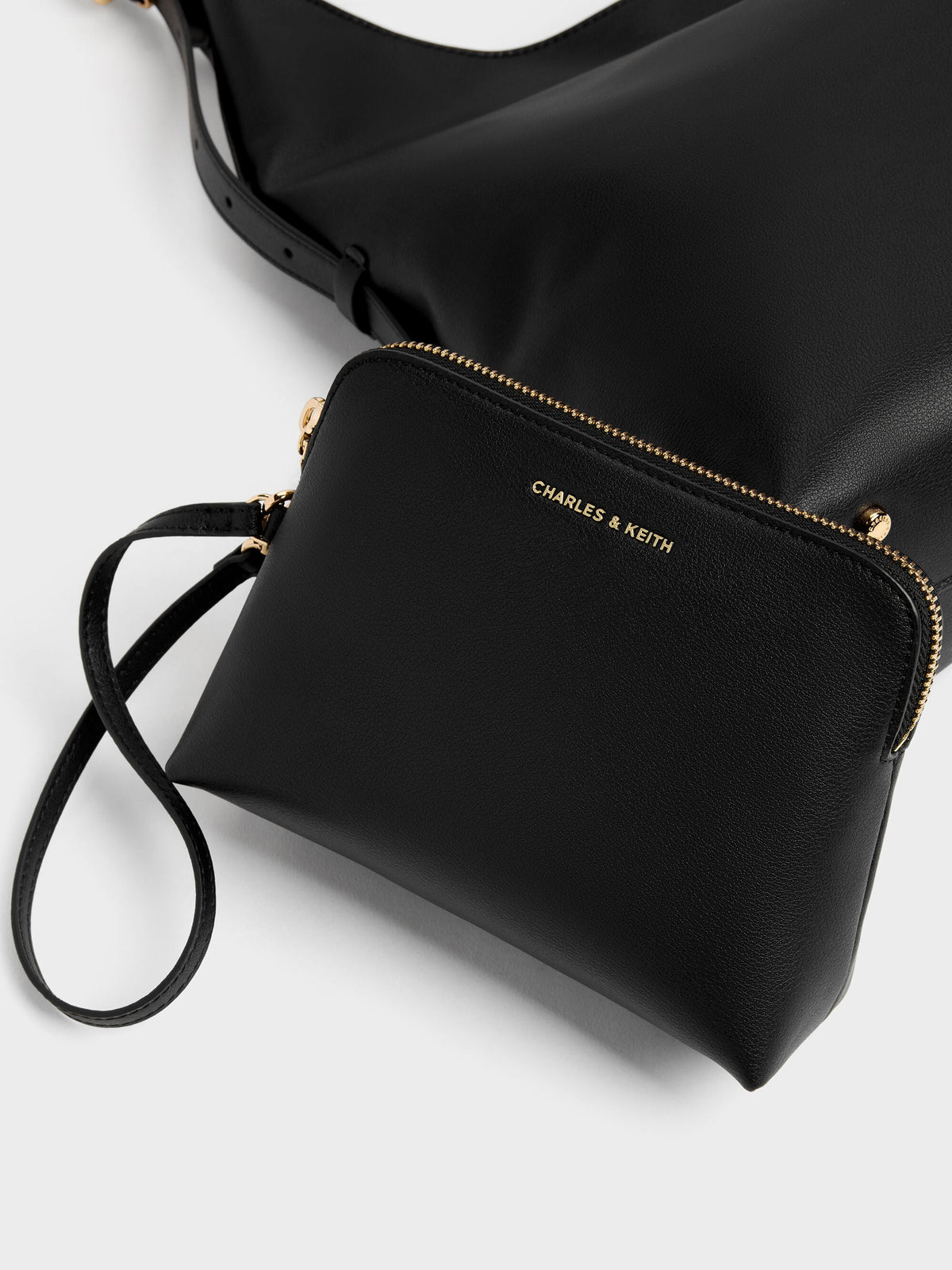 CHARLES & KEITH Best Seller | Aislin Hobo Bag - Black