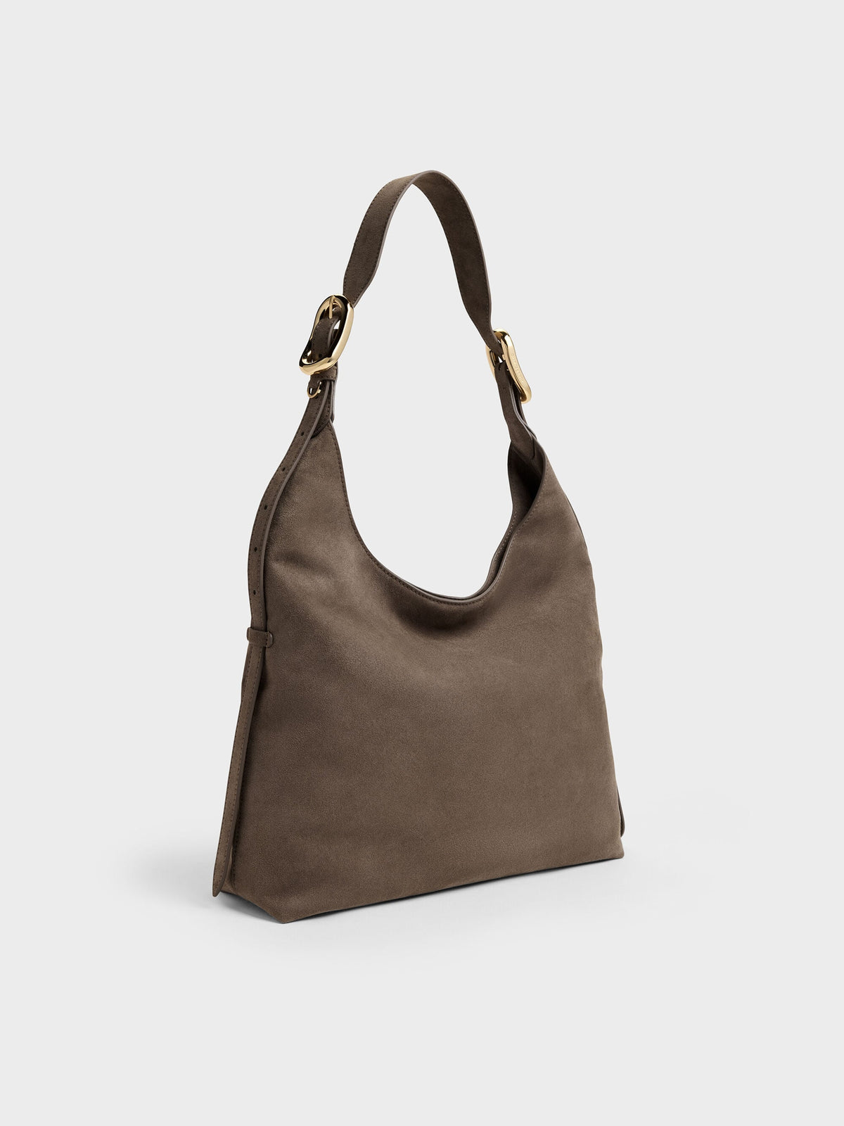CHARLES & KEITH Signature | Aislin Hobo Bag - Stone Grey