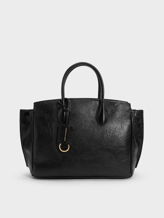 CHARLES & KEITH Featured | Large Ginevra Tote Bag - Black