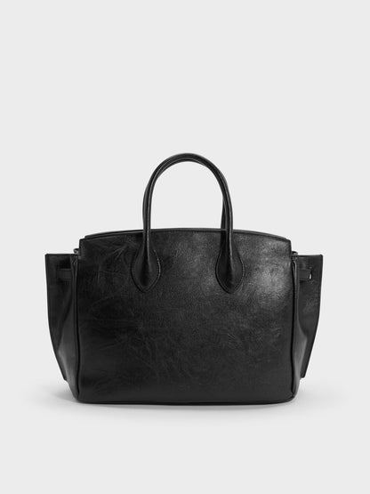 CHARLES & KEITH Featured | Large Ginevra Tote Bag - Black