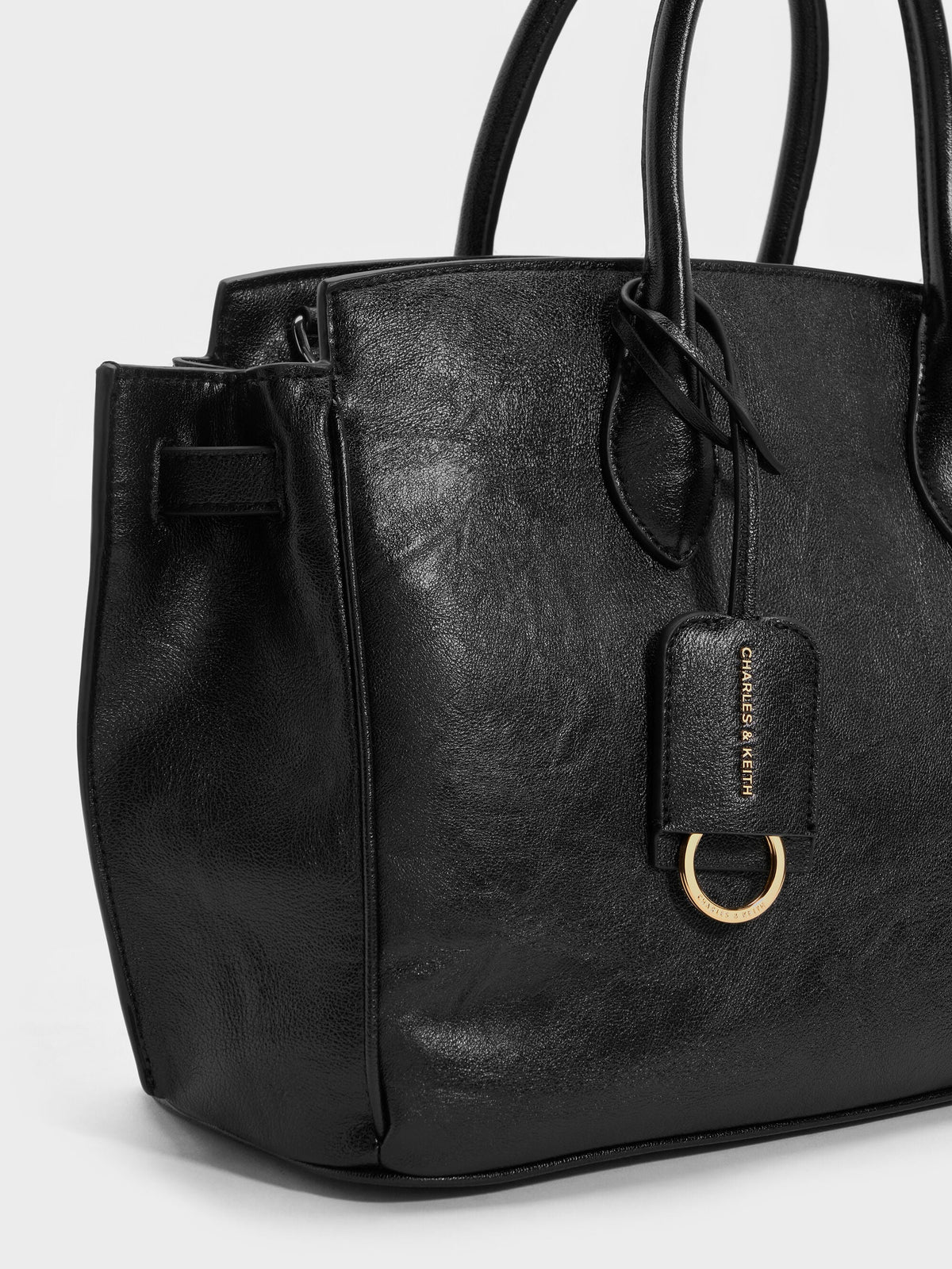 CHARLES & KEITH Featured | Large Ginevra Tote Bag - Black