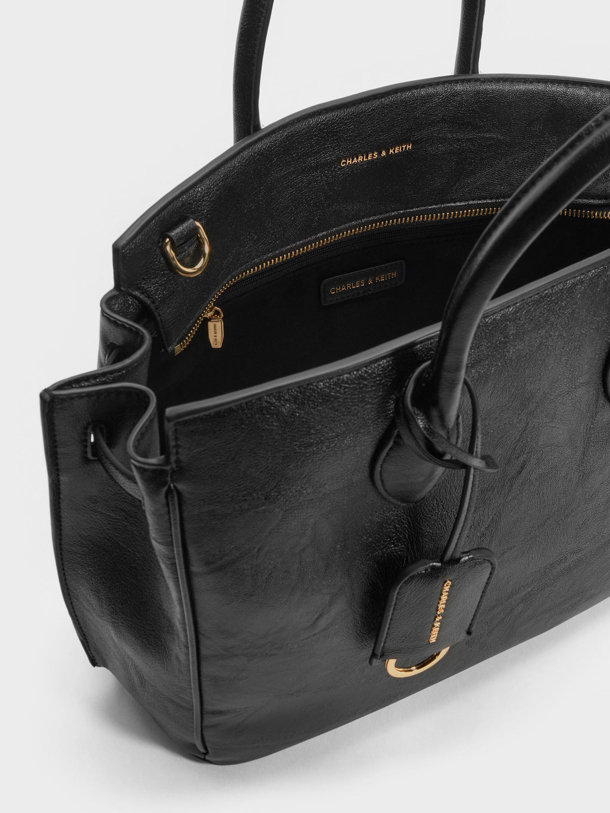 CHARLES & KEITH Featured | Large Ginevra Tote Bag - Black